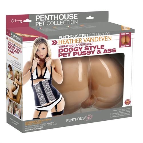 Heather Vandeven Vibrating Cyberskin Doggy Style Pet Pussy and Ass TS1094377