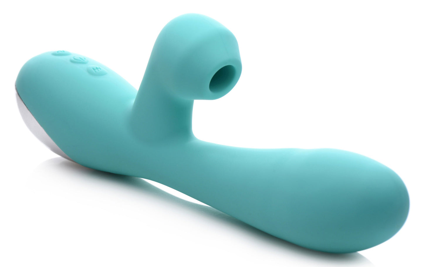 Shegasm 5 Star 7x Suction Come- Hither Silicone Rabbit - Teal INM-AG649-TEAL