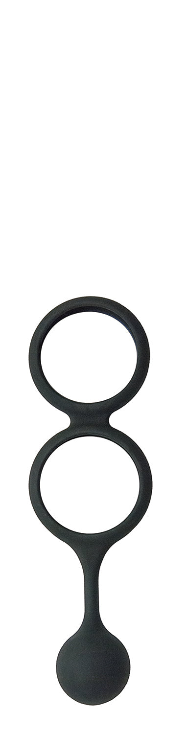 My Cock Ring Scrotum Ring With Weighted Ball Banger - Black NW2727