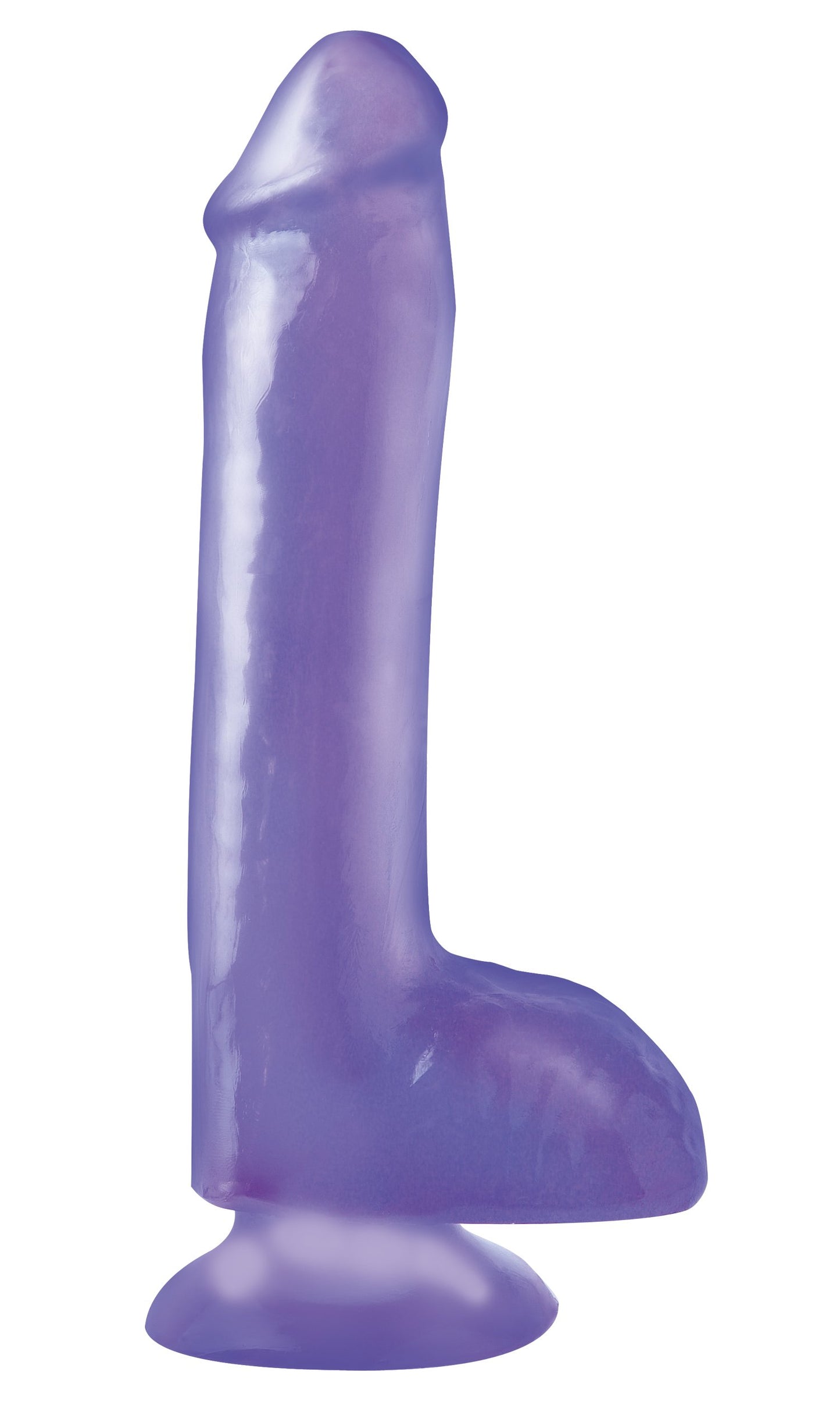 Basix Rubber Works 8 Inch Dong With Suction Cup - Purple PD4229-12