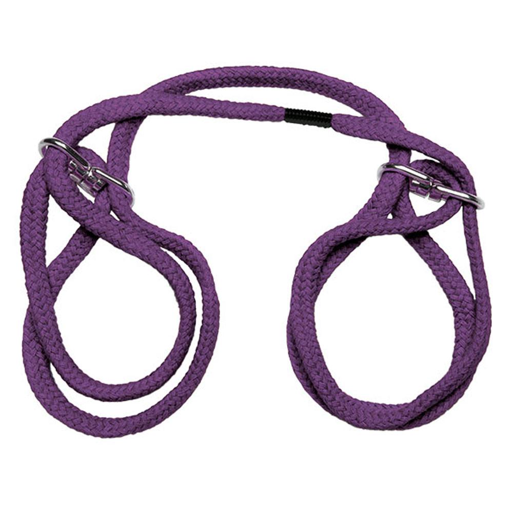 Japanese Style Bondage - Cotton Wrist or Ankle Cotton Cuffs - Purple DJ2103-06-CD