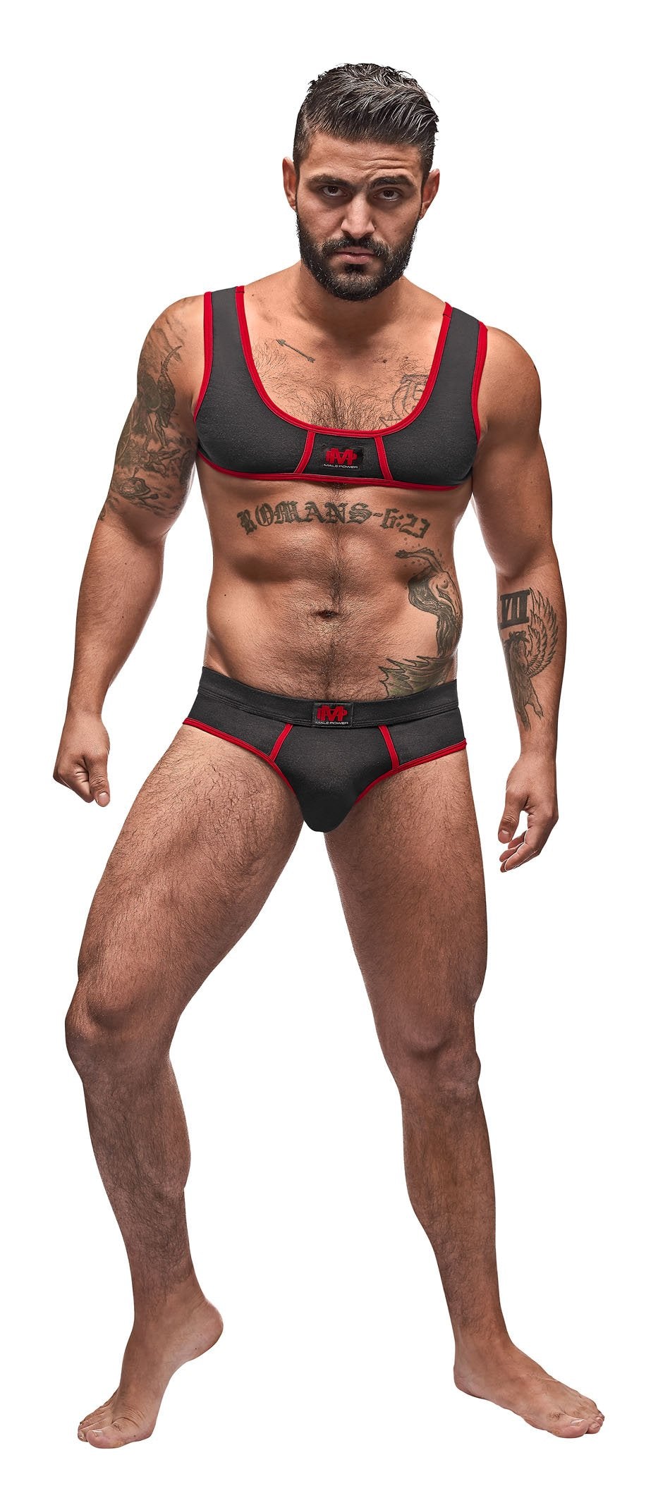 Cotton Lycra Mini Tank Bikini Set - Black/red - Medium MP-100052BRMD