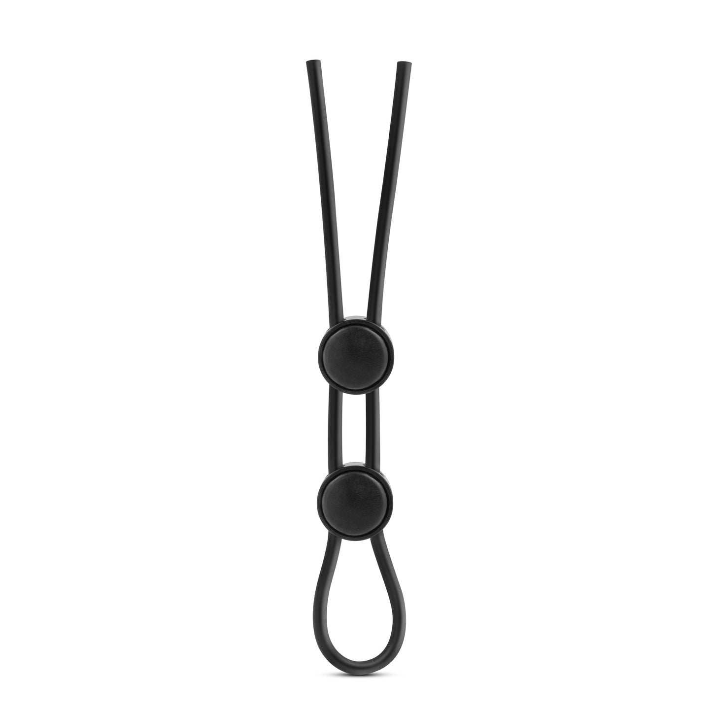 Stay Hard - Silicone Double Loop Cock Ring - Black BL-32095