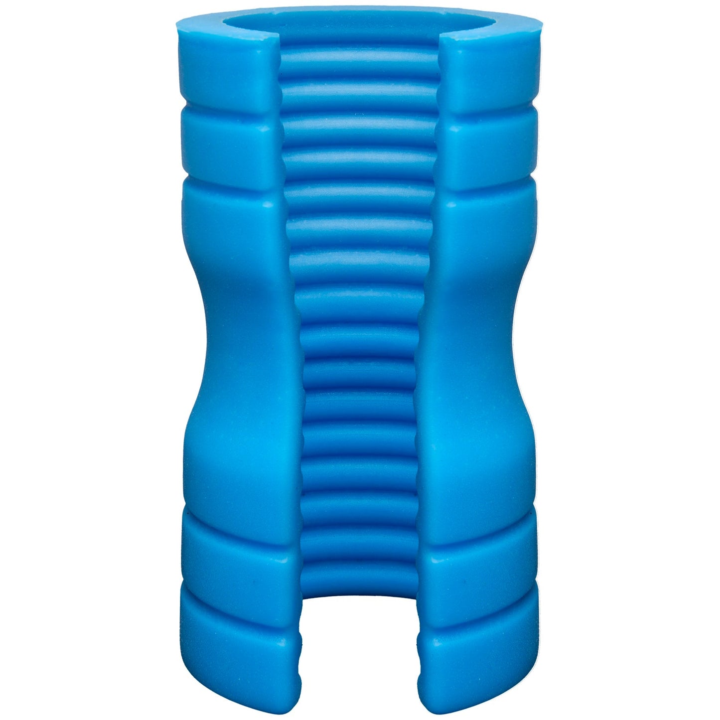 Optimale - Truskyn Silicone Stroker - Ribbed - Blue DJ0694-02-BX