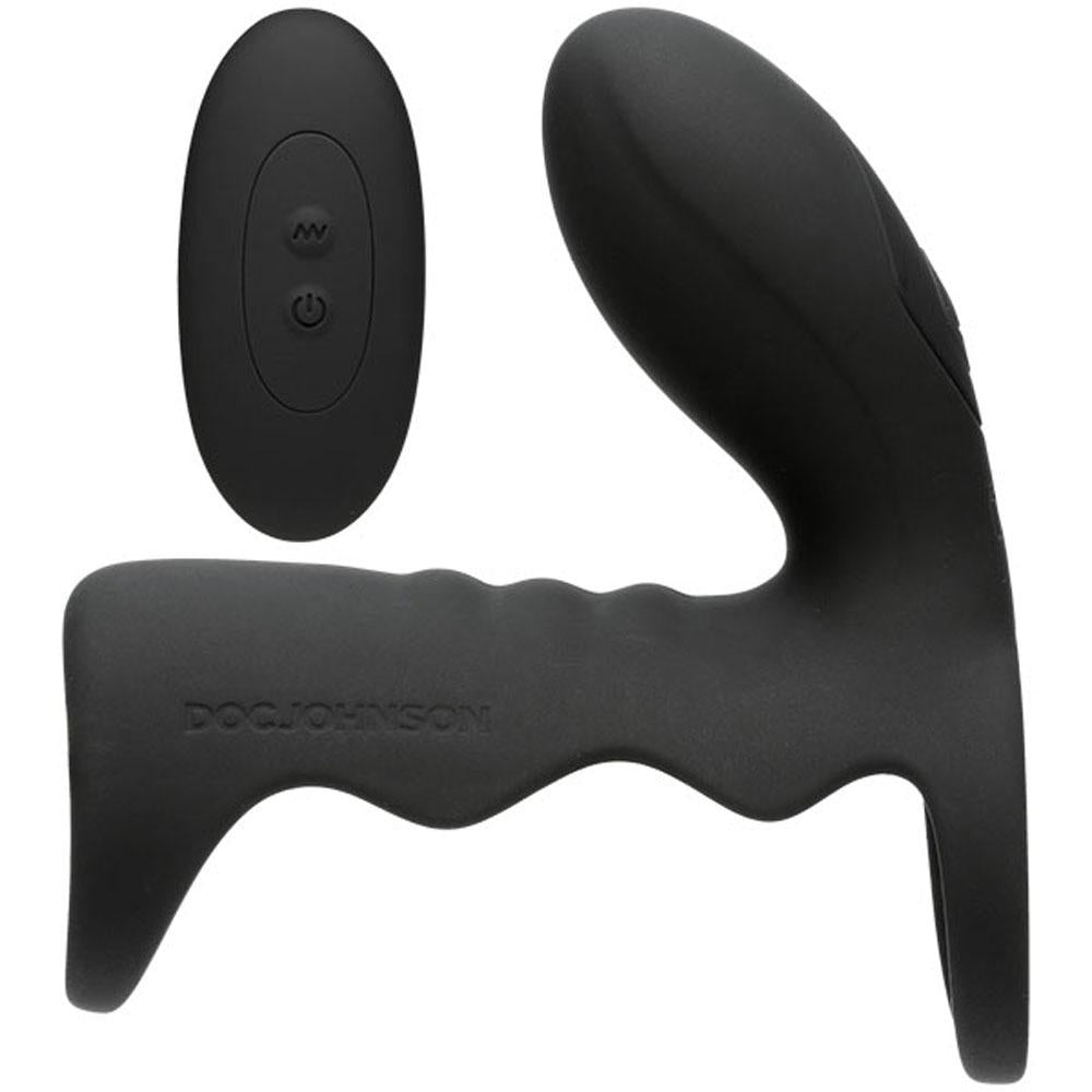 Optimale - Vibrating Cock Cage With Wireless Remote - Rechargeable - Silicone - Black DJ0690-32-BX
