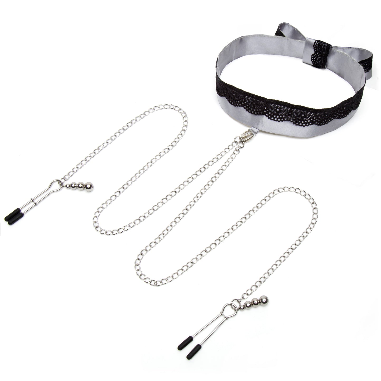Fifty Shades of Grey Play Nice Satin Collar and Nipple Clamps LHR-80024