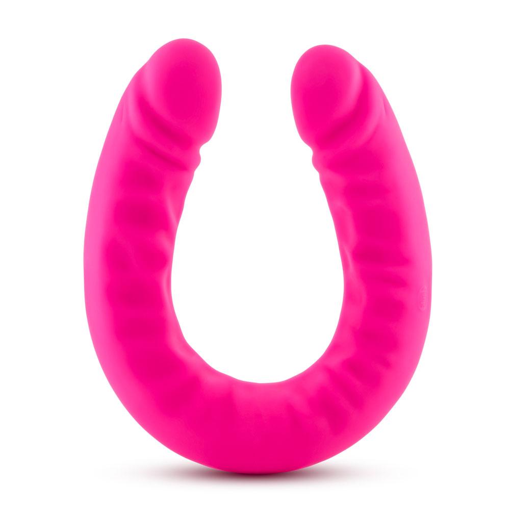 Ruse - 18 Inch Silicone Slim Double Dong - Hot Pink BL-32290