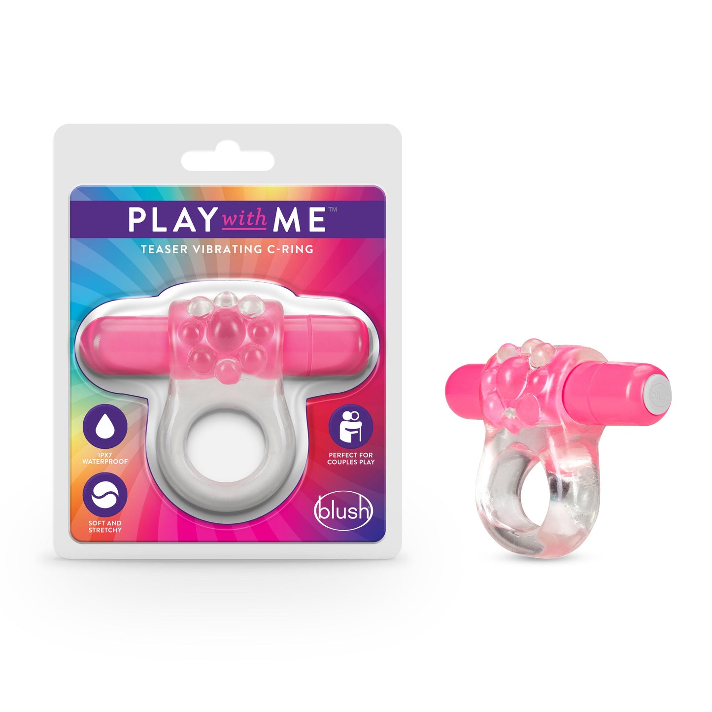 Play With Me Teaser Vibrating C-Ring Pink BL-74100