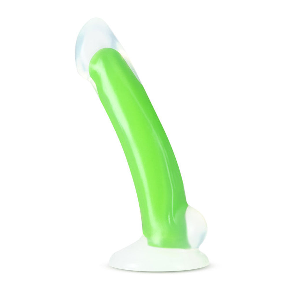 Neo Elite - Glow in the Dark - Omnia - 7 Inch Silicone Dual Density Dildo - Neon Green BL-80222