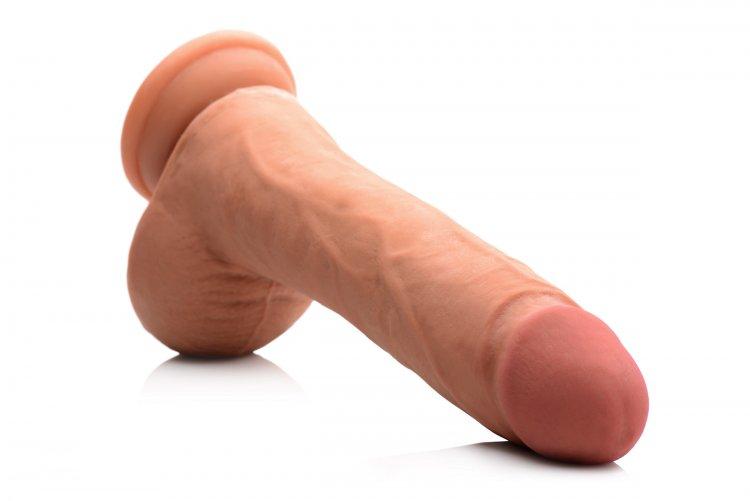 Usa Cocks 10 Inch Ameriskin Dual Density Dildo - Medium Skin Tone USA-AF676