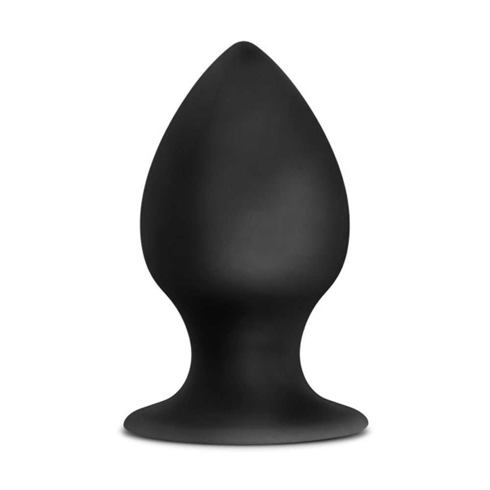 Anal Adventures - Platinum - Silicone Anal Stout Plug - Large - Black BL-81005