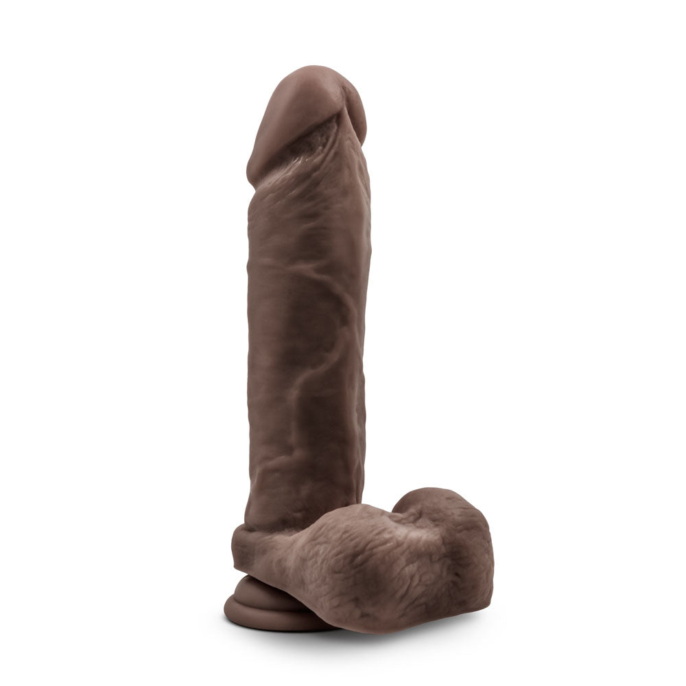 Au Natural - 9.5 Inch Dildo With Suction Cup - Chocolate BL-56476