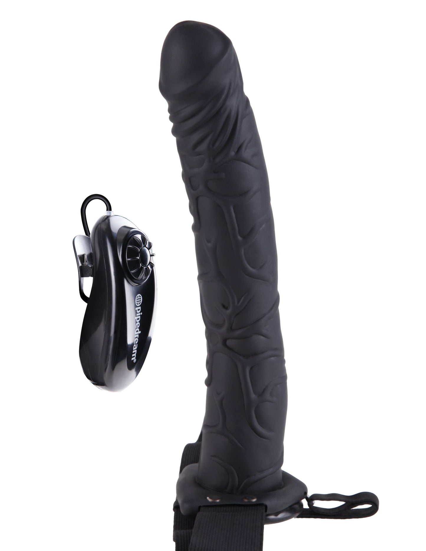 Fetish Fantasy Series 11-Inch Vibrating Hollow Strap-on -Black PD3378-23