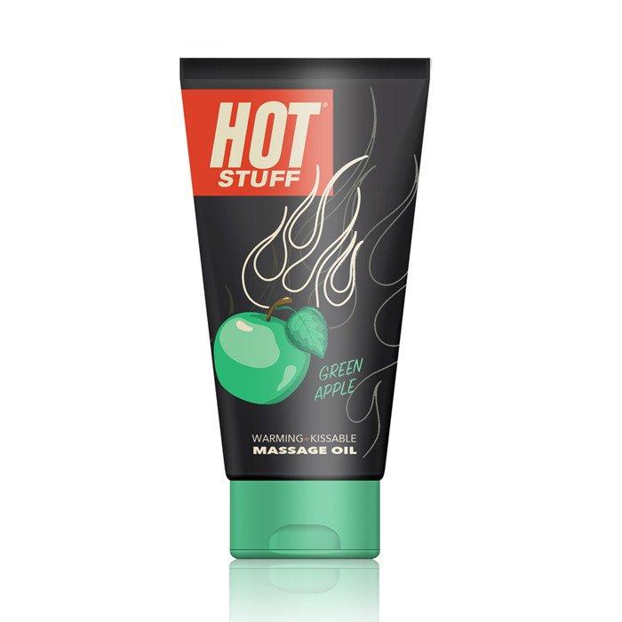 Hot Stuff Warming Massage Oil - Green Apple - 6 Fl. Oz. Tube TS1035300