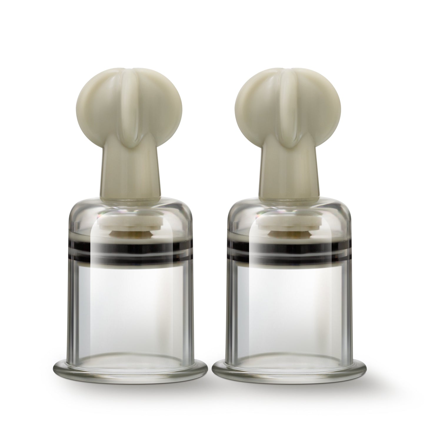 Temptasia Clit and Nipple Large Twist Suckers - Set of 2 - Clear BL-49991