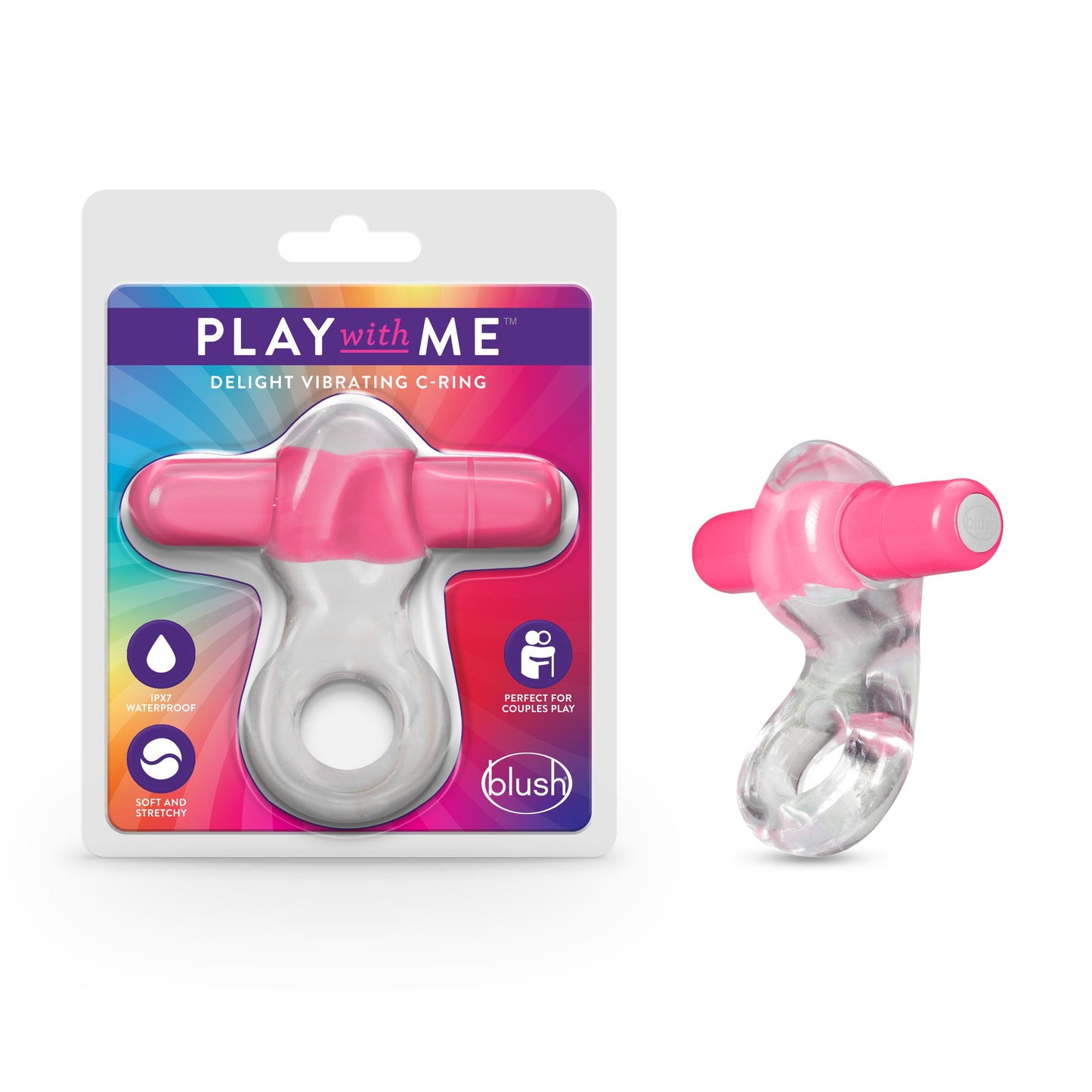 Play With Me Delight Vibrating C-Ring - Pink BL-74300