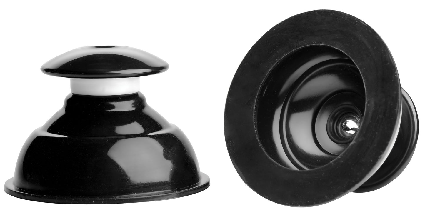 Master Series - Plungers Extreme Suction Nipple Suckers - Black MS-AF413
