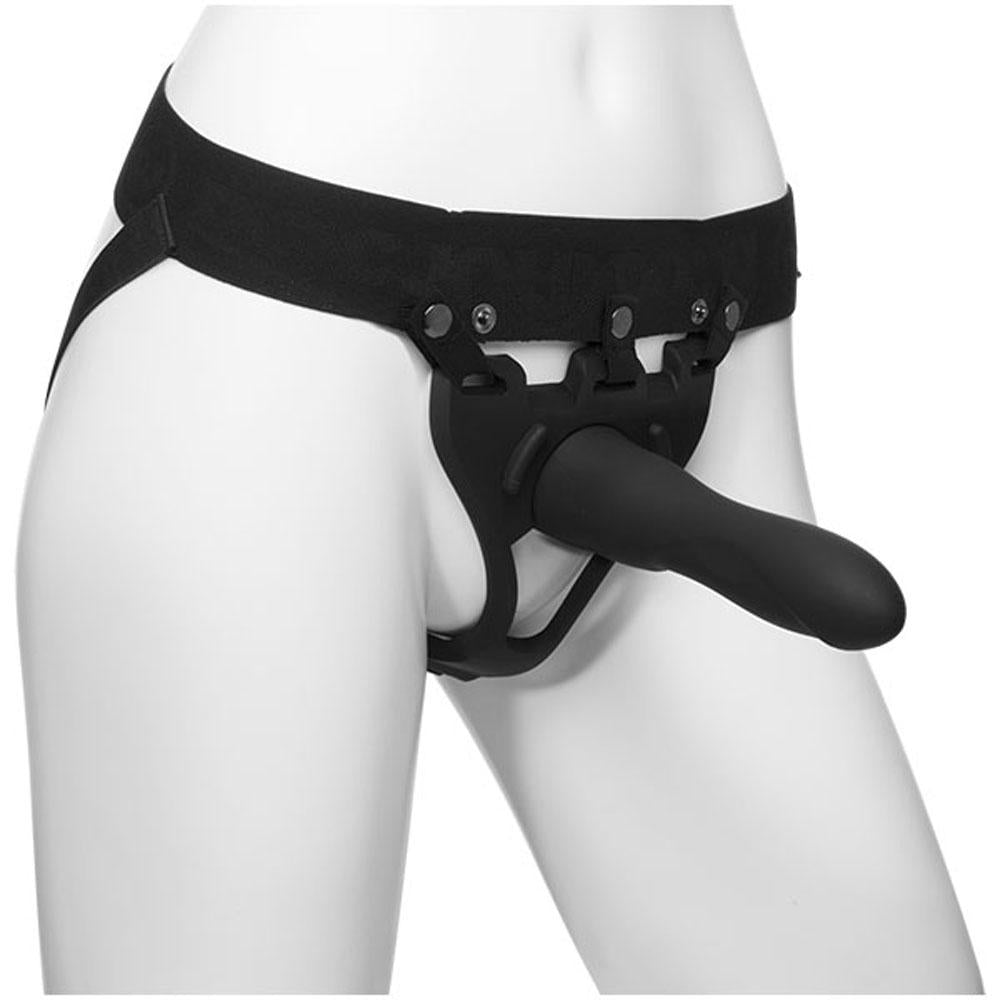 Body Extensions - Hollow Large Dong Strap-on 2-Piece Set - Black DJ0800-07-BX