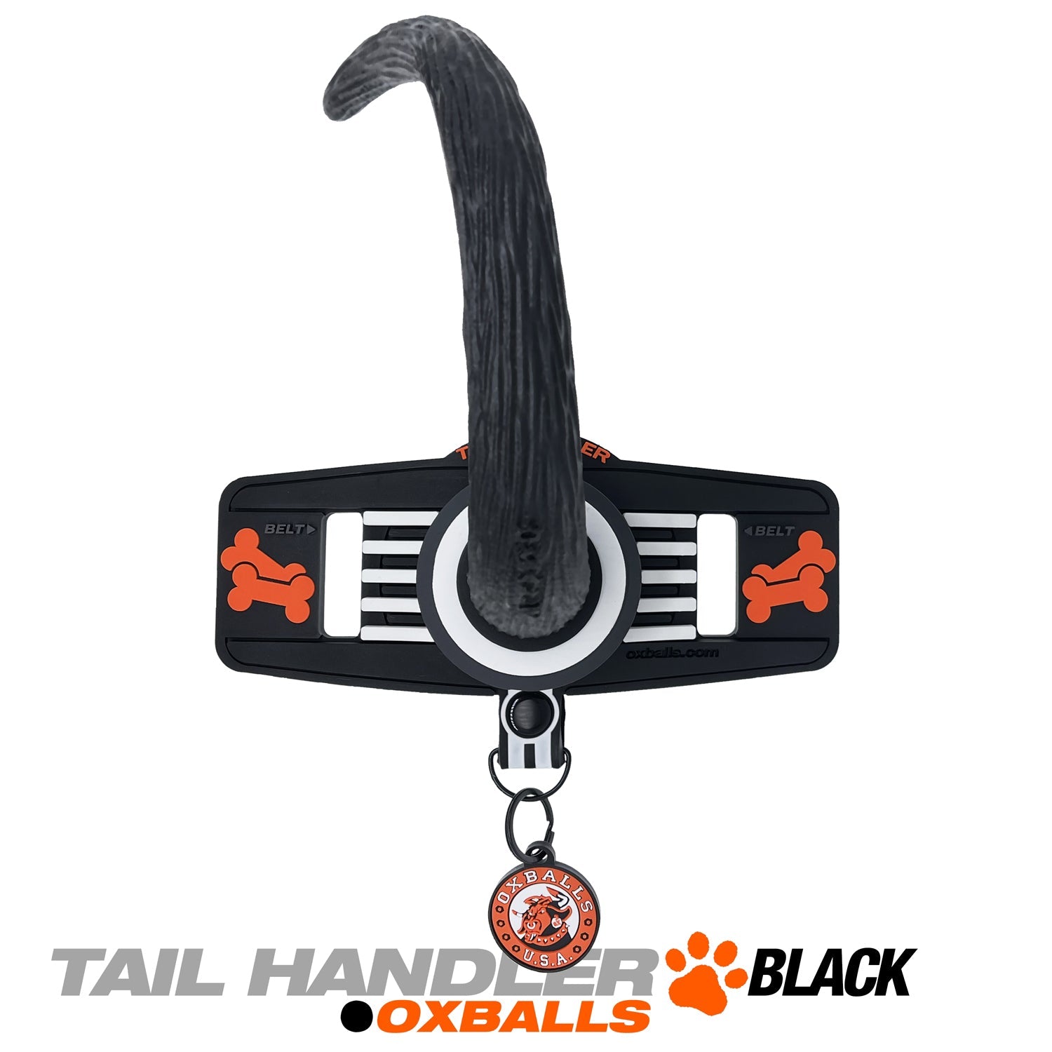 Tail Handler - Belt Strap Show Tail -  Black OX-3055-BLK