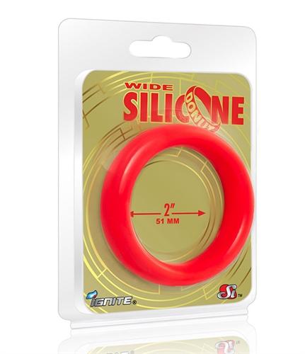 Wide Silicone Donut - Red - 2-Inch Diameter SI-95138