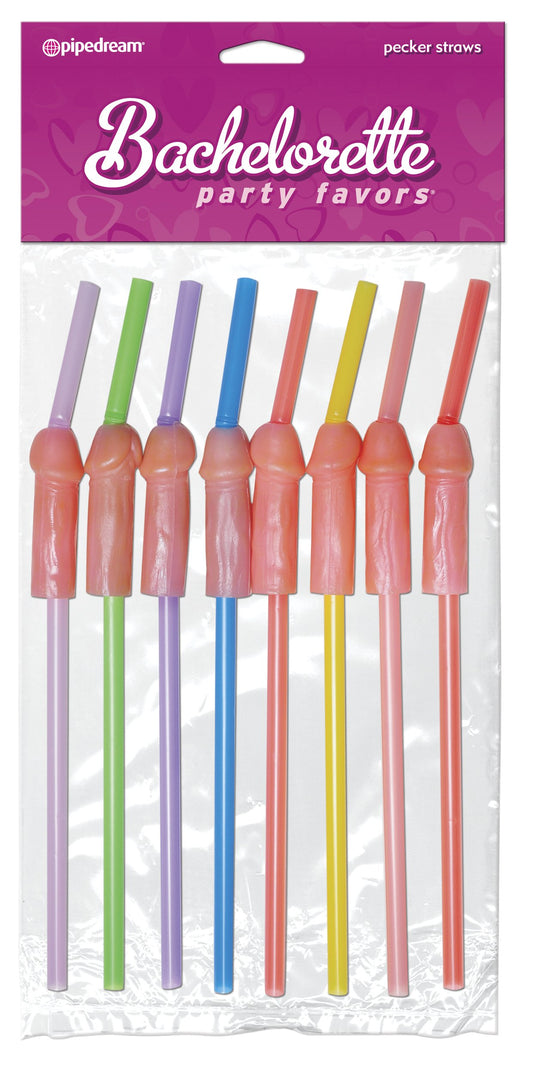 Bachelorette Party Favors Pecker Straws - 8 Piece PD6021-00