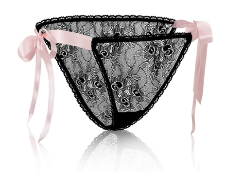 Turn Me on Vibrating Panties - Black Ribbon - Petite-Small BP-0054BKPS