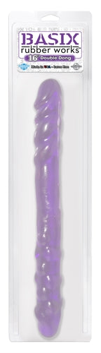 Basix Rubber Works 16 Inch Double Dong - Purple PD4300-12