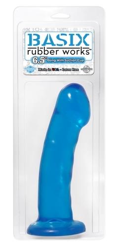 Basix Rubber Works - 6.5 Inch Dong With Suction Cup - Blue PD4208-14