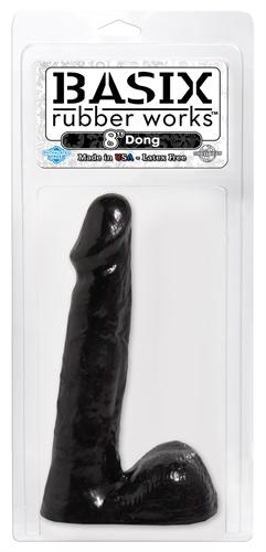 Basix Rubber Works - 8 Inch Dong - Black PD4205-23