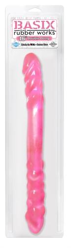 Basix Rubber Works 16 Inch Double Dong - Pink PD4300-11