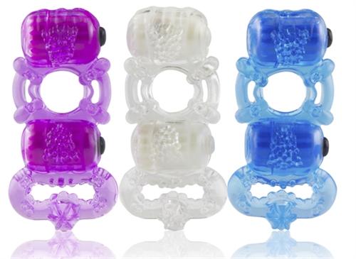 The Tri-O Triple Pleasure Ring - Each - Assorted Colors TRIO110-E