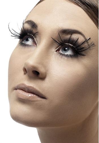 Feather Plume Eyelashes - Black FV-34983