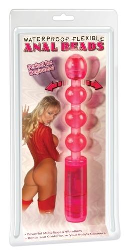 Waterproof Flexible Anal Beads - Pink PD2853-11