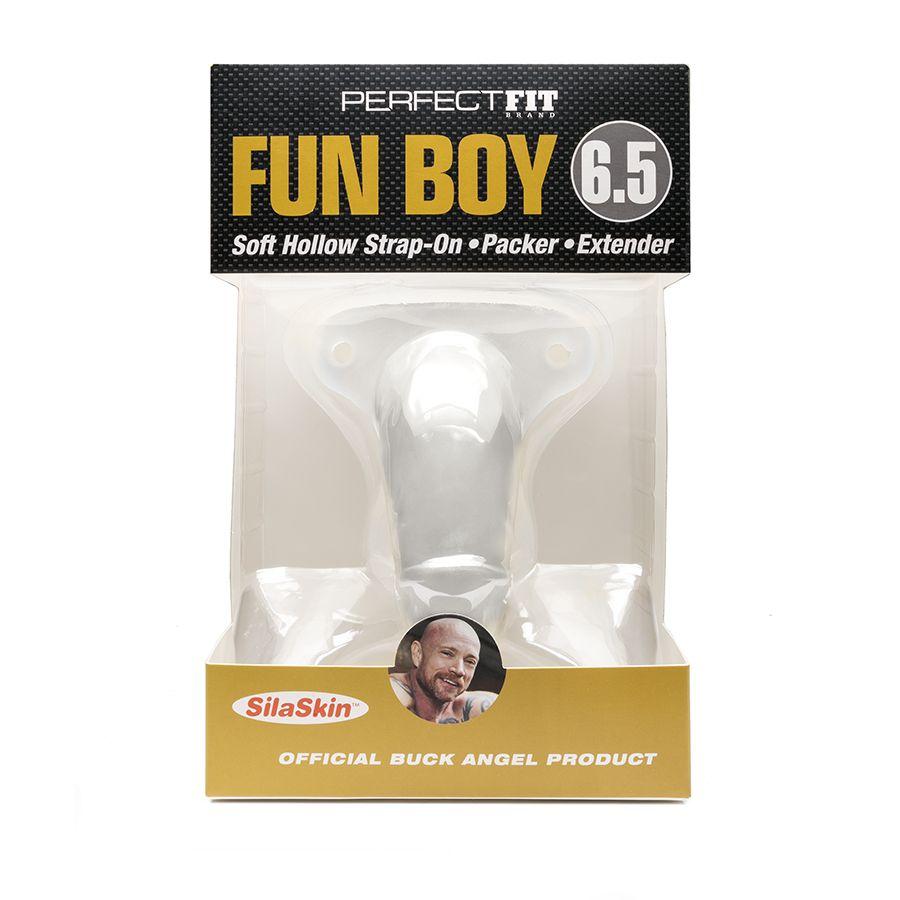 Fun Boy 6.5 Soft Hollow Strap-on - Packer - Extender - Clear PF-BK21C