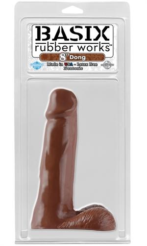 Basix Rubber Works - 8 Inch Dong - Brown PD4205-29