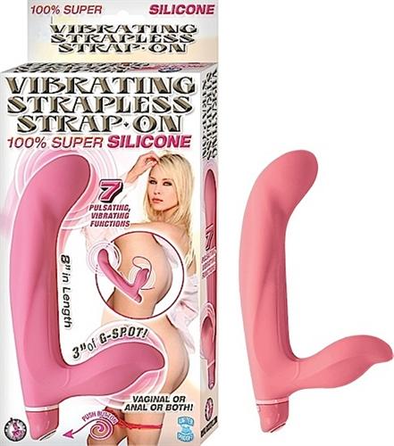 Vibrating Strapless Strap-on - Pink NW2361-1