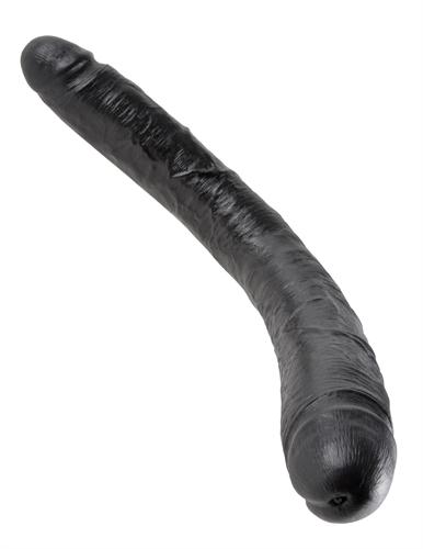 King Cock 16 Inch Thick Double  Dildo - Black PD5518-23