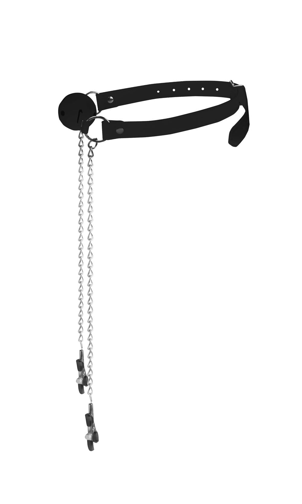 Ball Gag W / Nipple Clamps - Black OU-OU151BLK