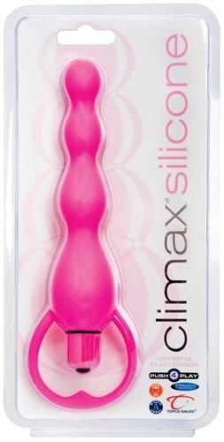 Climax Silicone Vibrating Bum Beads - Pink TS1071018