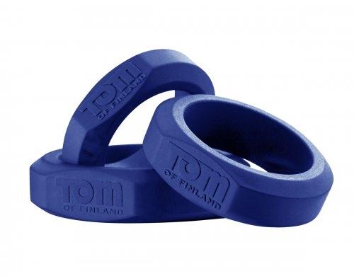 Tom of Finland 3 Pieces Silicone Cock Ring Set TOF-TF3015