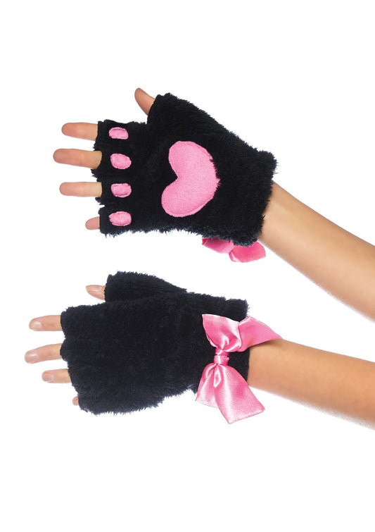 Adult Cat Paw Gloves Costume Accessory - Black LA-2170BLK