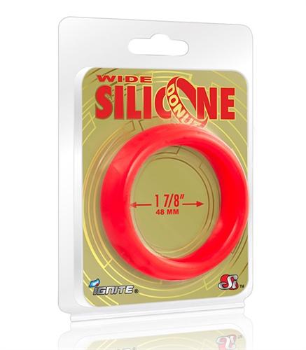 Wide Silicone Donut - Red - 1.88-Inch Diameter SI-95139