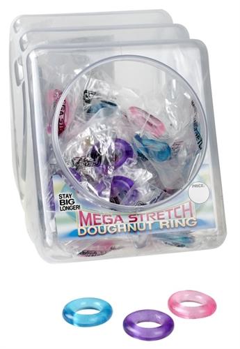 Mega Stretch Pleasure Rings Donut 72pc Bowl PD2244-99D