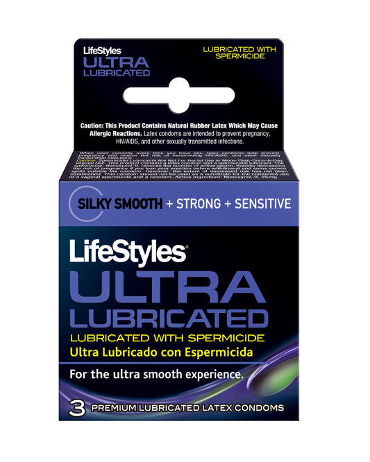 Lifestyles Ultra Lubricated With Spermicide - 3 Pack PM1803