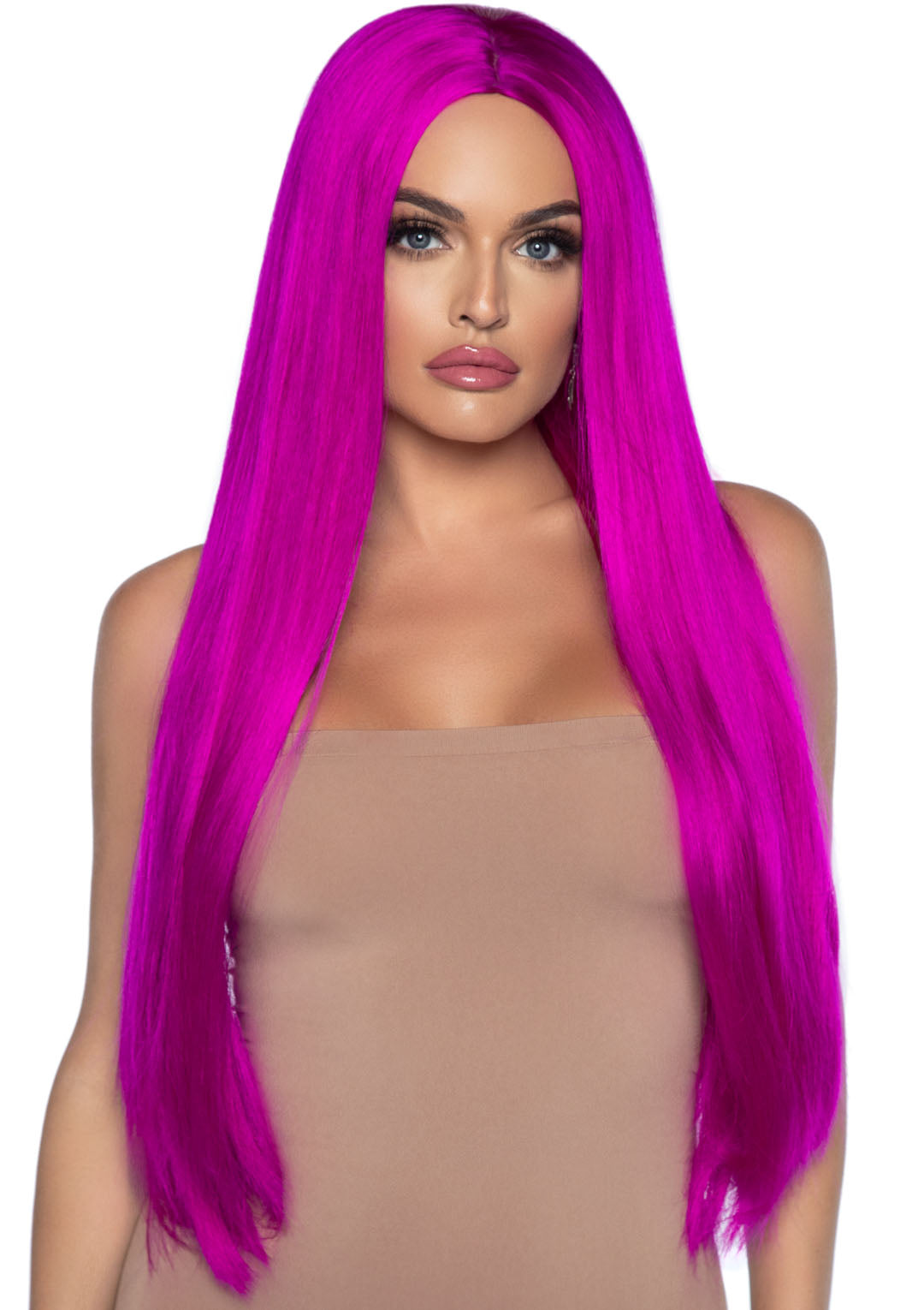 33 Inch Long Straight Center Part Wig Raspberry LA-A2864RASP