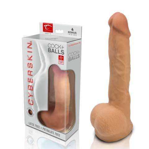 Cyberskin Cyber Cock With Balls - Medium TS1070057