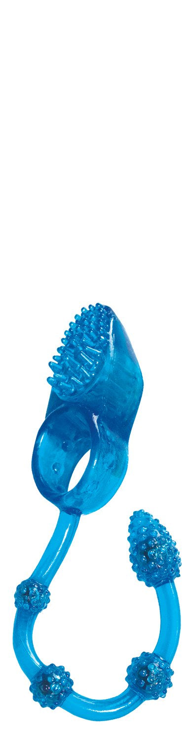 Maxx Gear Vibrating Cockring & Anal Beads - Blue NW2764-1