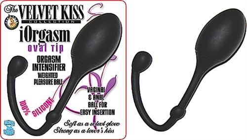 The Velvet Kiss Collection-Orgasm Oval Tip Black NW2287