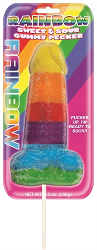 Rainbow Sweet & Sour Gummy Pecker HTP2976