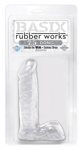 Basix Rubber Works - 7.5 Inch Dong - Clear PD4203-20